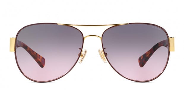 Coach sunglasses gold tortoise deals