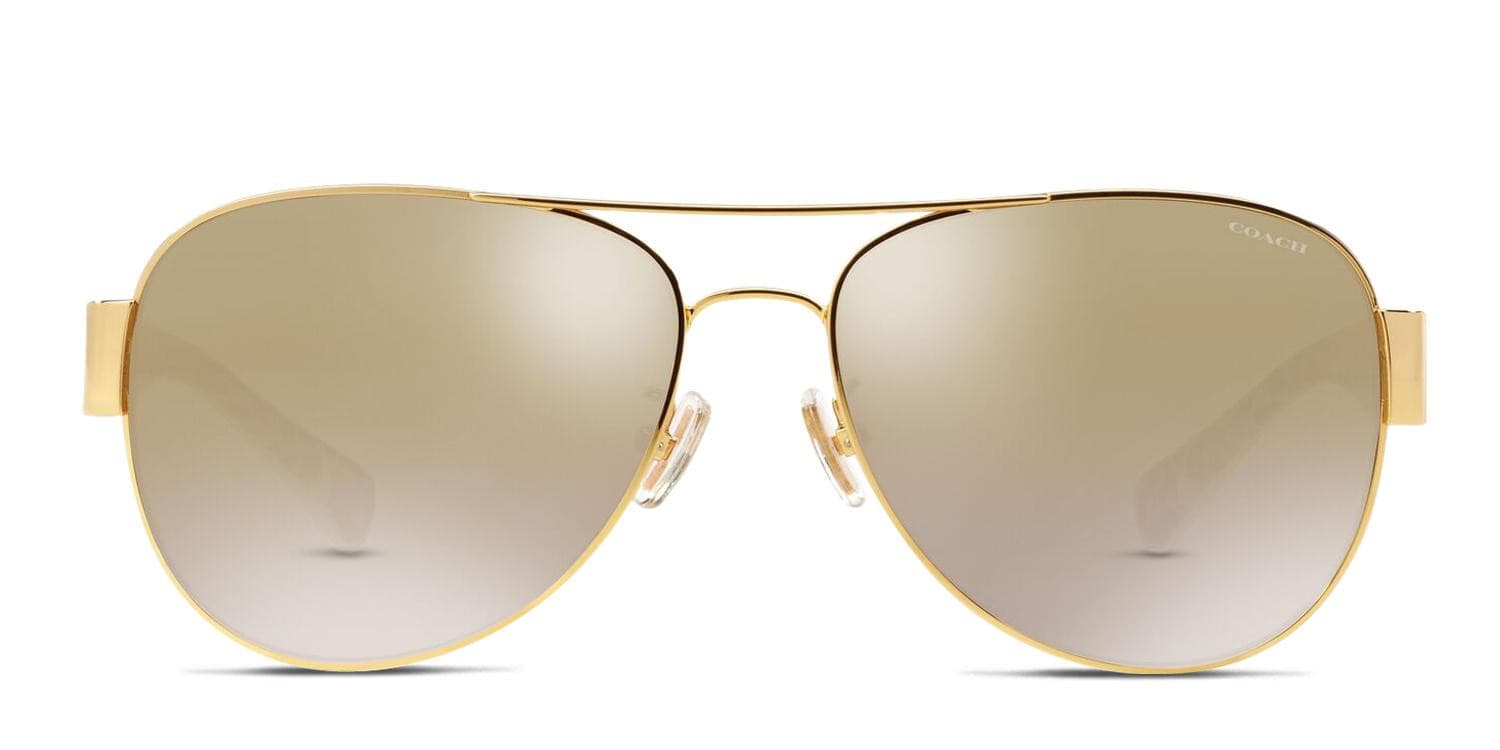 Coach HC7059 White, Gold Prescription Sunglasses - 50% Off Lenses