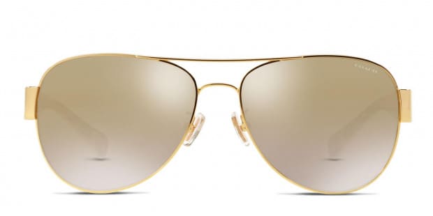 White coach on sale aviator sunglasses