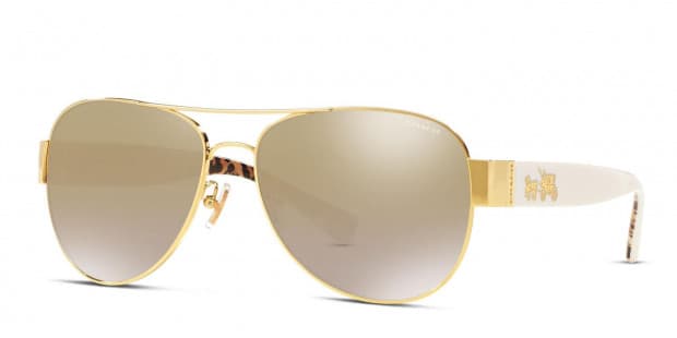 White coach aviator sunglasses outlet