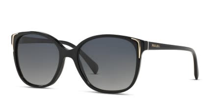 Prada PR 01OS Black/Gray glasses - Black / Gray - Angle View