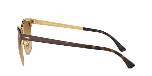 Ray Ban RB3716 Clubmaster Metal Tortoise Gold Prescription Sunglasses 50 Off Lenses