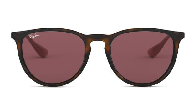 Ray-Ban RB4171 Erika Brown, Tortoise, Purple Prescription Sunglasses
