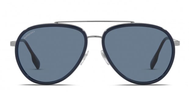 Burberry sunglasses blue hot sale frame