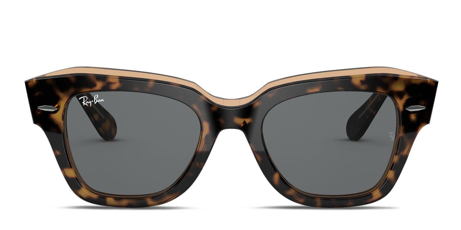 Ray-Ban RB2186 State Street Tortoise, Brown glasses - Tortoise / Brown / Clear - Frontal View