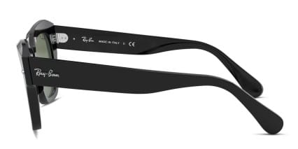Ray-Ban RB2186 State Street Shiny Black, Green glasses - Black - Side View