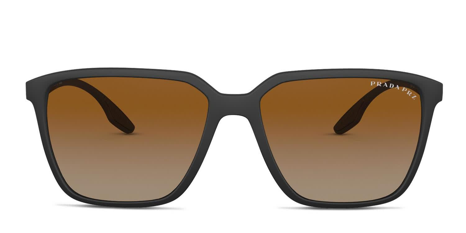 Prada Linea Rossa PS 06VS Black/Brown glasses - Black / Brown - Frontal View