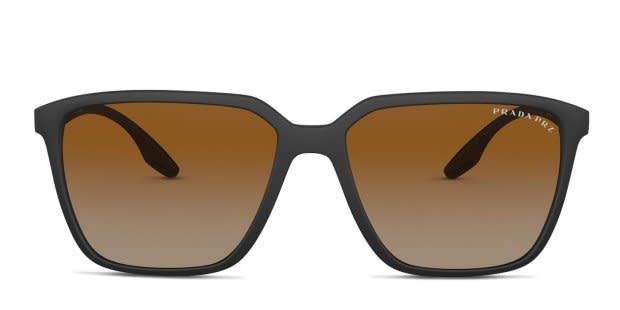 Prada PS 06VS Black/Brown Prescription Sunglasses