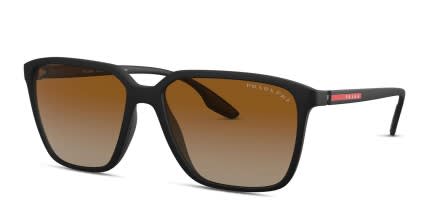 Prada Linea Rossa PS 06VS Black/Brown glasses - Black / Brown - Angle View