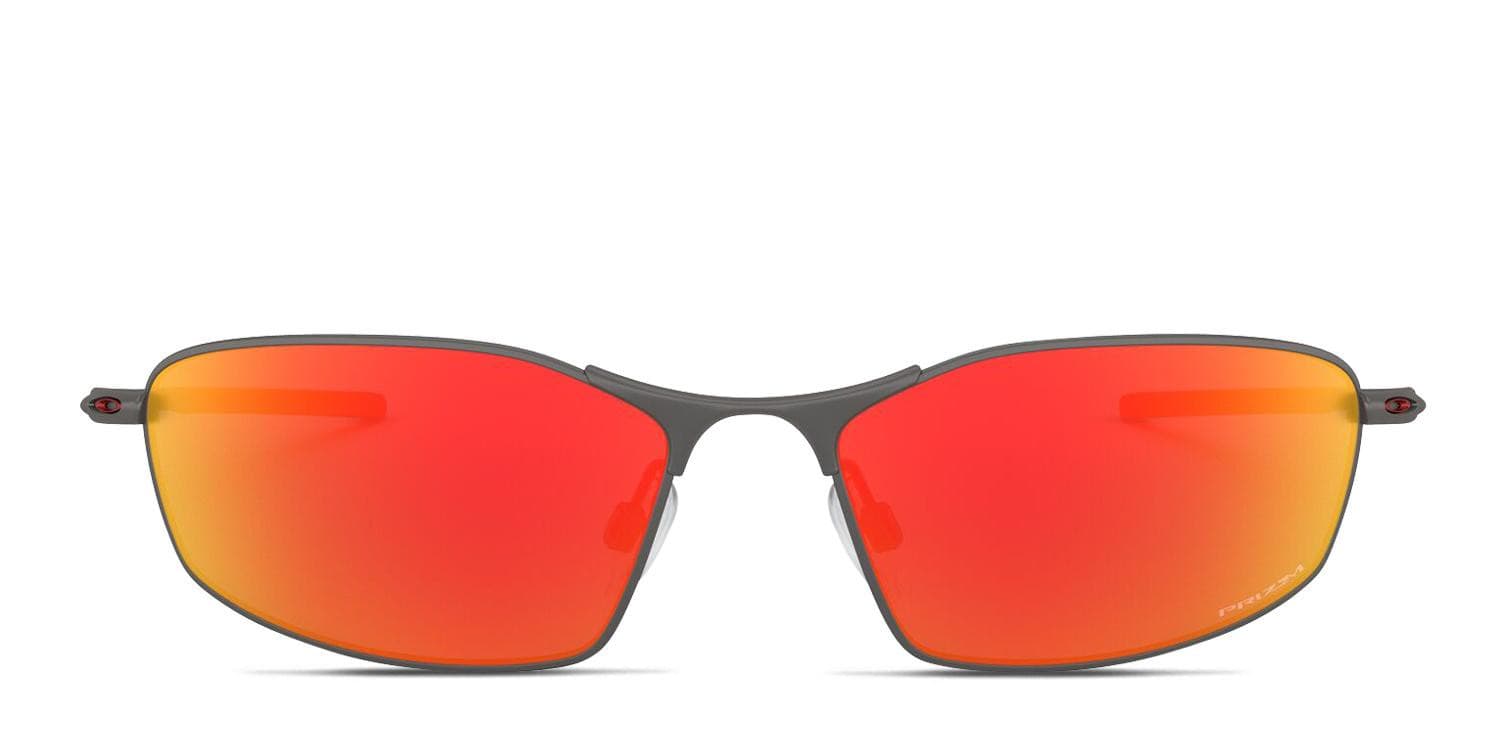 Oakley OO4141 Whisker Prizm Gunmetal/Red Prescription Sunglasses