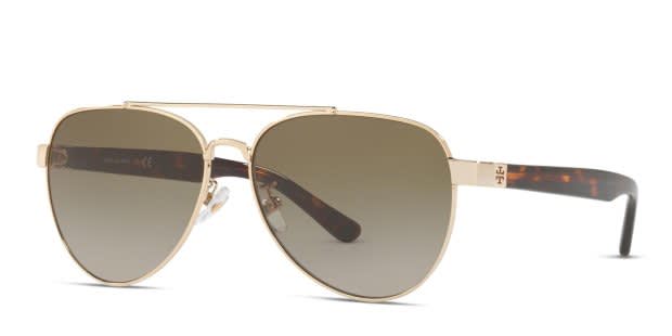 Tory Burch Gold & Tortoise Frame Aviator Style Sunglasses Tory Burch Women main image 4