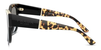 Prada PR 02WS Tortoise, Black glasses - Tortoise / Black - Side View