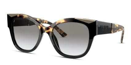 Prada PR 02WS Tortoise, Black glasses - Tortoise / Black - Angle View