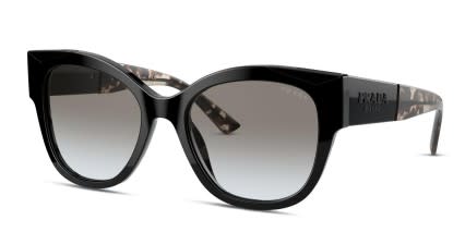 Prada PR 02WS Black/Tortoise glasses - Black / Tortoise - Angle View