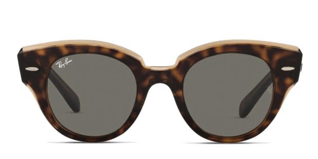 レイバン ROUNDABOUT 47□22-145 ブラウン RB2192-F Ray-Ban RB2192 Roundabout Tortoise/Brown/Clear Prescription Sunglasses