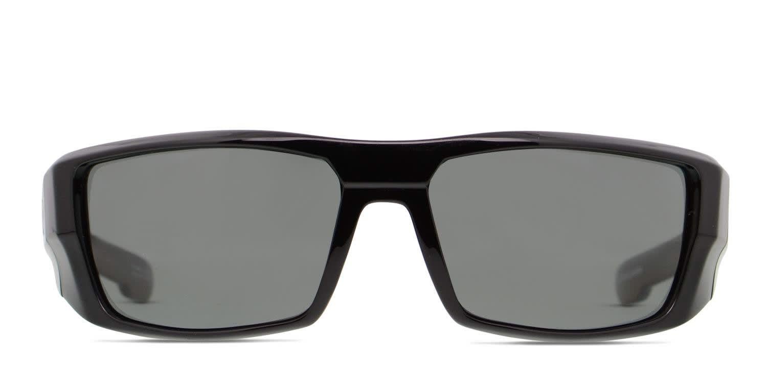 Spy Dirk Shiny Black, Green glasses - Shiny Black / Green - Frontal View
