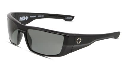 Spy Dirk Shiny Black, Green glasses - Shiny Black / Green - Angle View