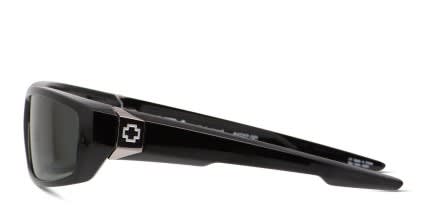 Spy Dirty Mo Shiny Black, Green glasses - Shiny Black / Green - Side View