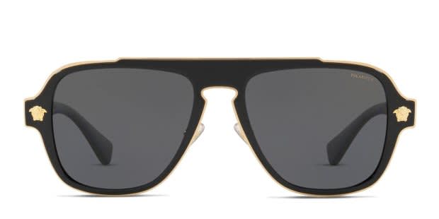Versace VE2199 Black, Gold Prescription Sunglasses - 50% Off Lenses