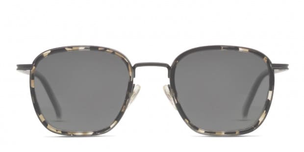 Black and gold Boris sunglasses, grey lenses