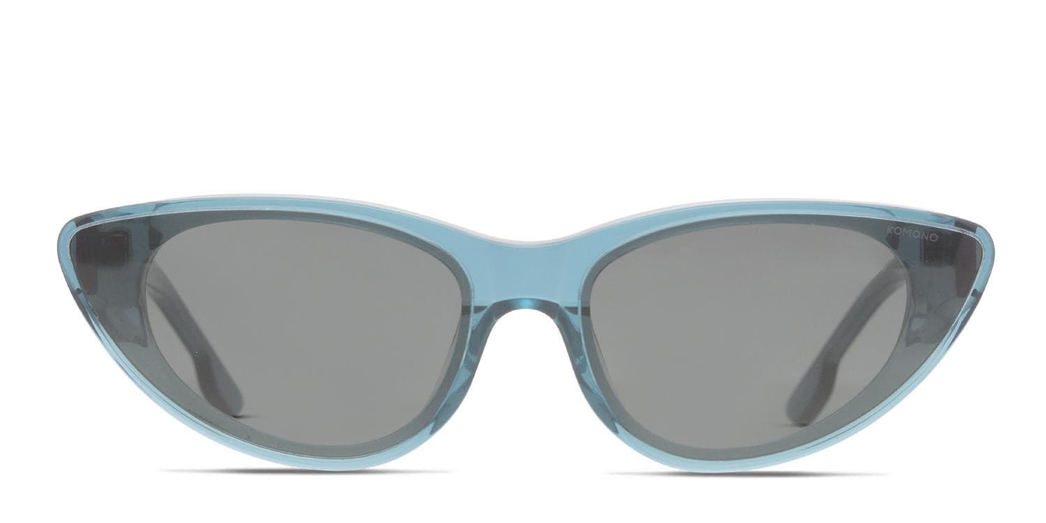 Komono The Kelly Blue, Clear glasses - Blue / Clear - Frontal View