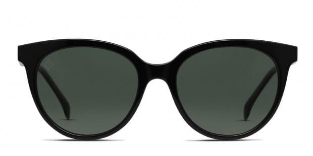 RAEN Lily Shiny Black Prescription Sunglasses 50% Off Lenses