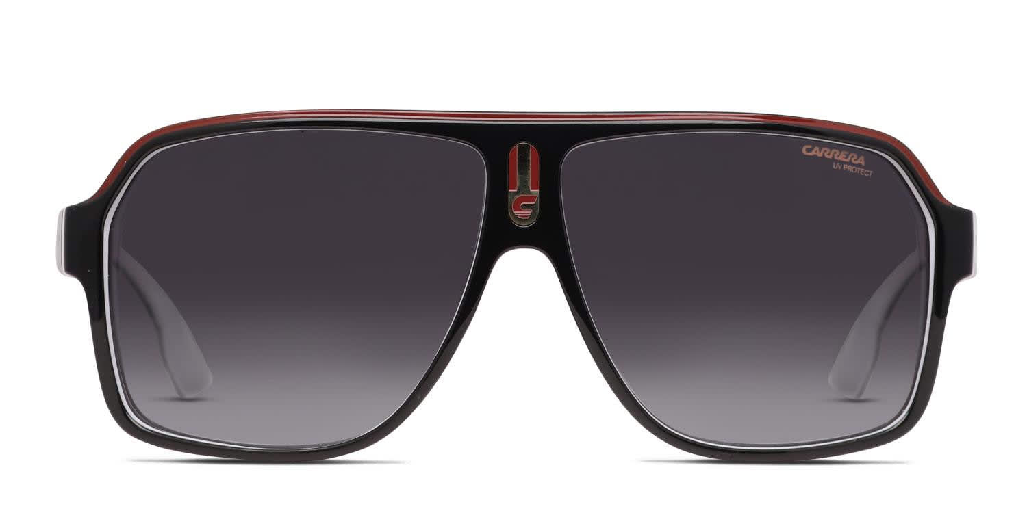 Carrera 1001/S Shiny Black/Red glasses - Shiny Black / Red - Frontal View