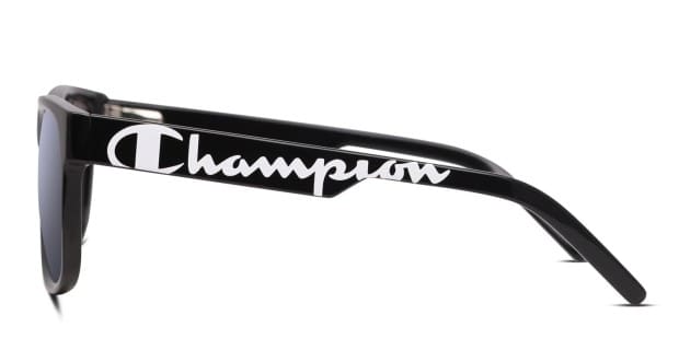 Champion x GlassesUSA.com Rockaway Shiny Black Square Sunglasses Online Prescription Designer Men's Frames, Discounted, Polarized/Mirrored/Tinted