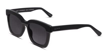 Diff Carson Shiny Black glasses - Shiny Black - Angle View