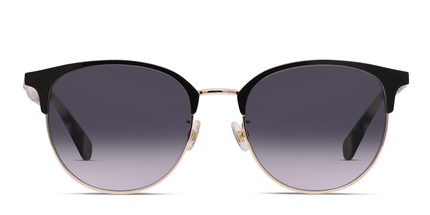Kate Spade Delacey/F/S Black/Gold glasses - Black / Gold - Frontal View
