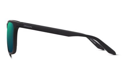 Dragon Dr Renew Ll Matte Black, Green glasses - Matte Black / Green - Side View