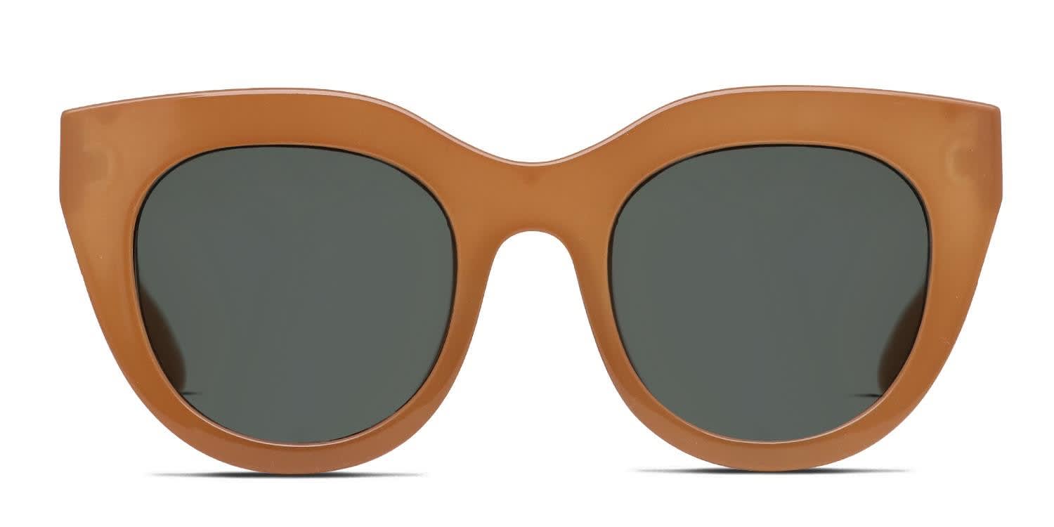 Le Specs Air Heart Brown, Gold glasses - Brown / Gold - Frontal View
