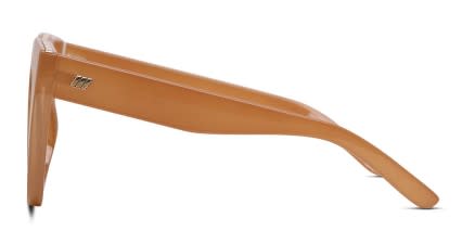 Le Specs Air Heart Brown, Gold glasses - Brown / Gold - Side View