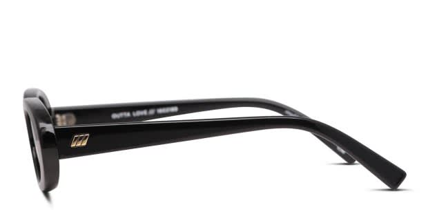 Le Specs Outta Love Shiny Black Prescription Sunglasses - 50% Off