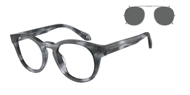 Giorgio Armani AR8190U Gray w/Clip-On Eyeglasses | Includes FREE
