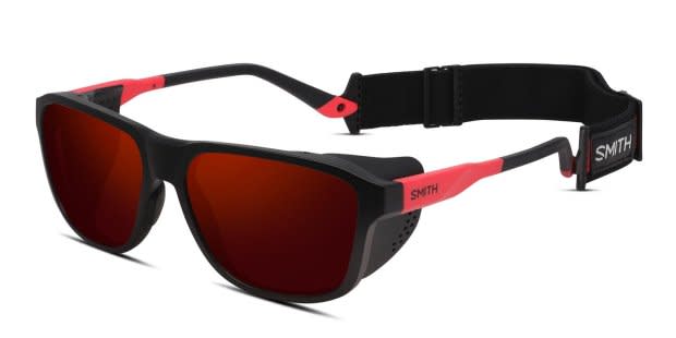 Smith Embark Matte Black, Red Prescription Sunglasses