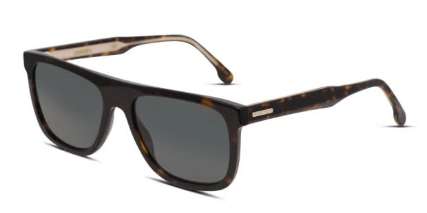Carrera 267/S Men's Sunglasses - Red Horn Acetate Frame, Blue Lenses, 56/18/150 Size
