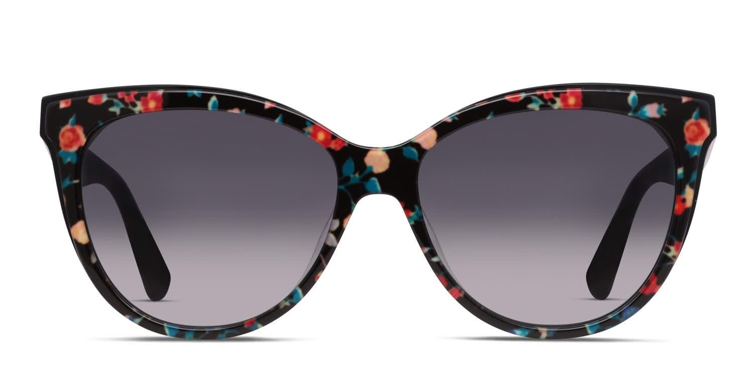 kate spade Black to Clear Gradient Cat-Eye Sunglasses with Turquoise Case Kate Spade Clamshell Eyeglass Case main image 2
