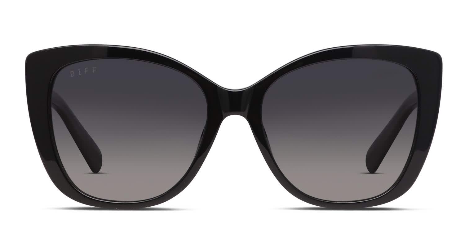Diff Ruby Shiny Black glasses - Shiny Black - Frontal View