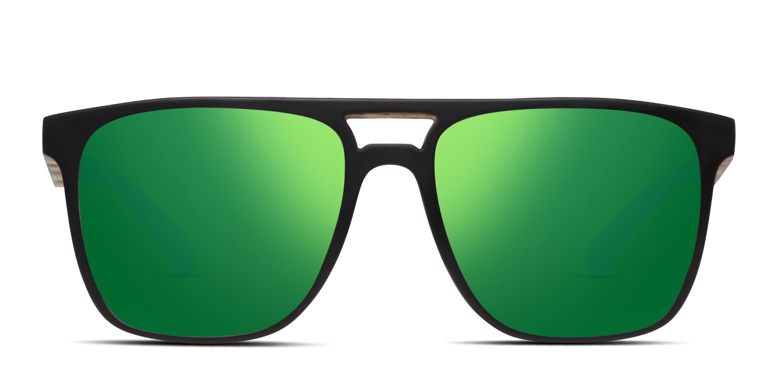 Spy Czar Matte Black, Green glasses - Matte Black / Green - Frontal View