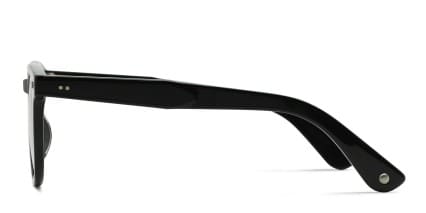 Garrett Leight Byrne Sun Shiny Black glasses - Shiny Black - Side View
