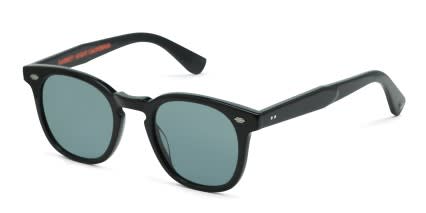 Garrett Leight Byrne Sun Shiny Black glasses - Shiny Black - Angle View