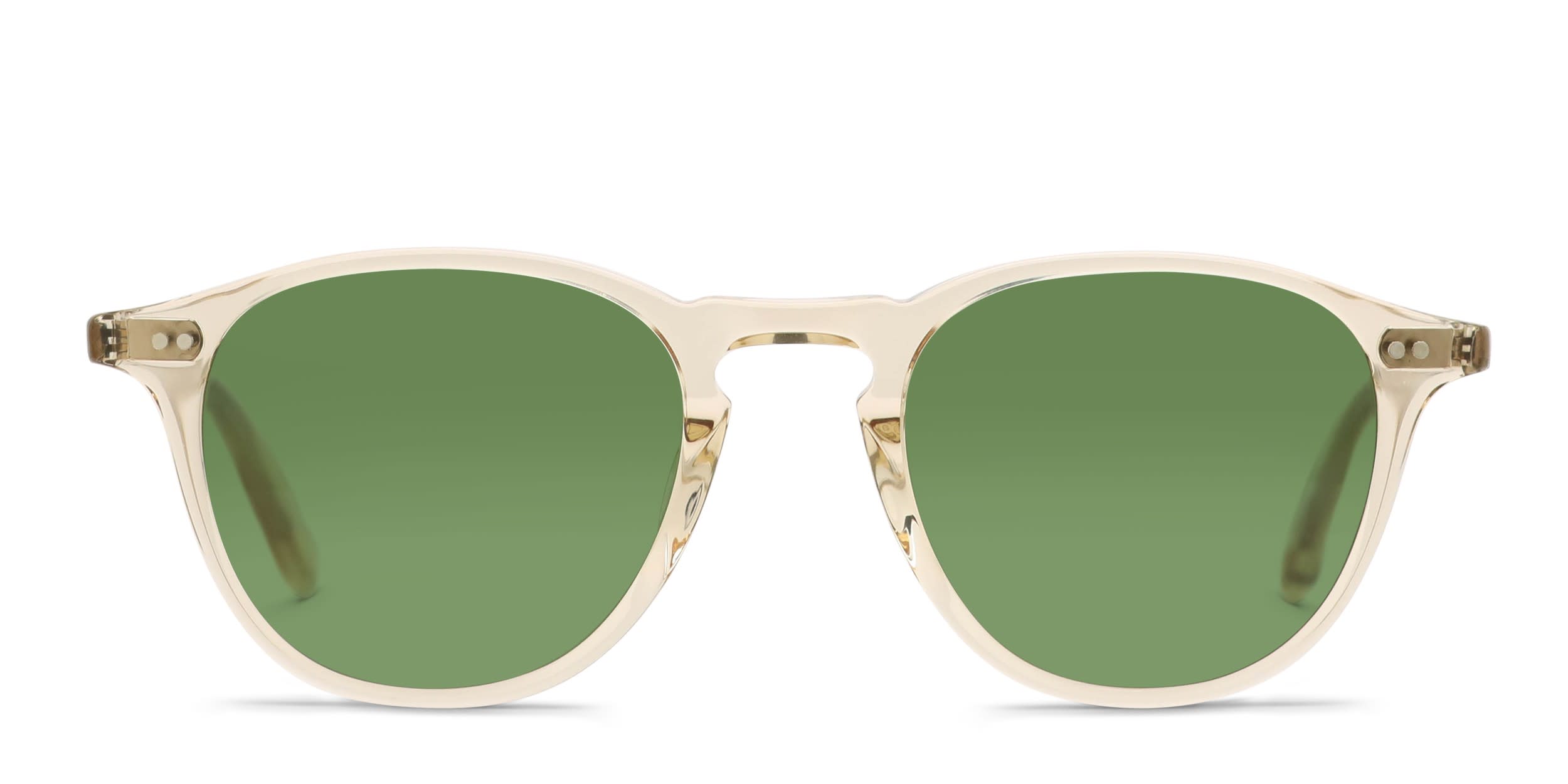 Garrett Leight Hampton Sun Yellow, Clear glasses - Yellow / Clear - Frontal View