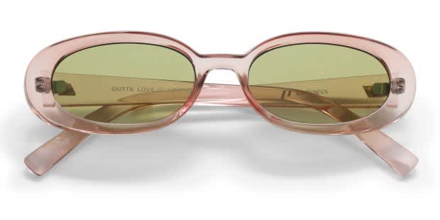 Le Specs Outta Love Pink, Clear Prescription Sunglasses