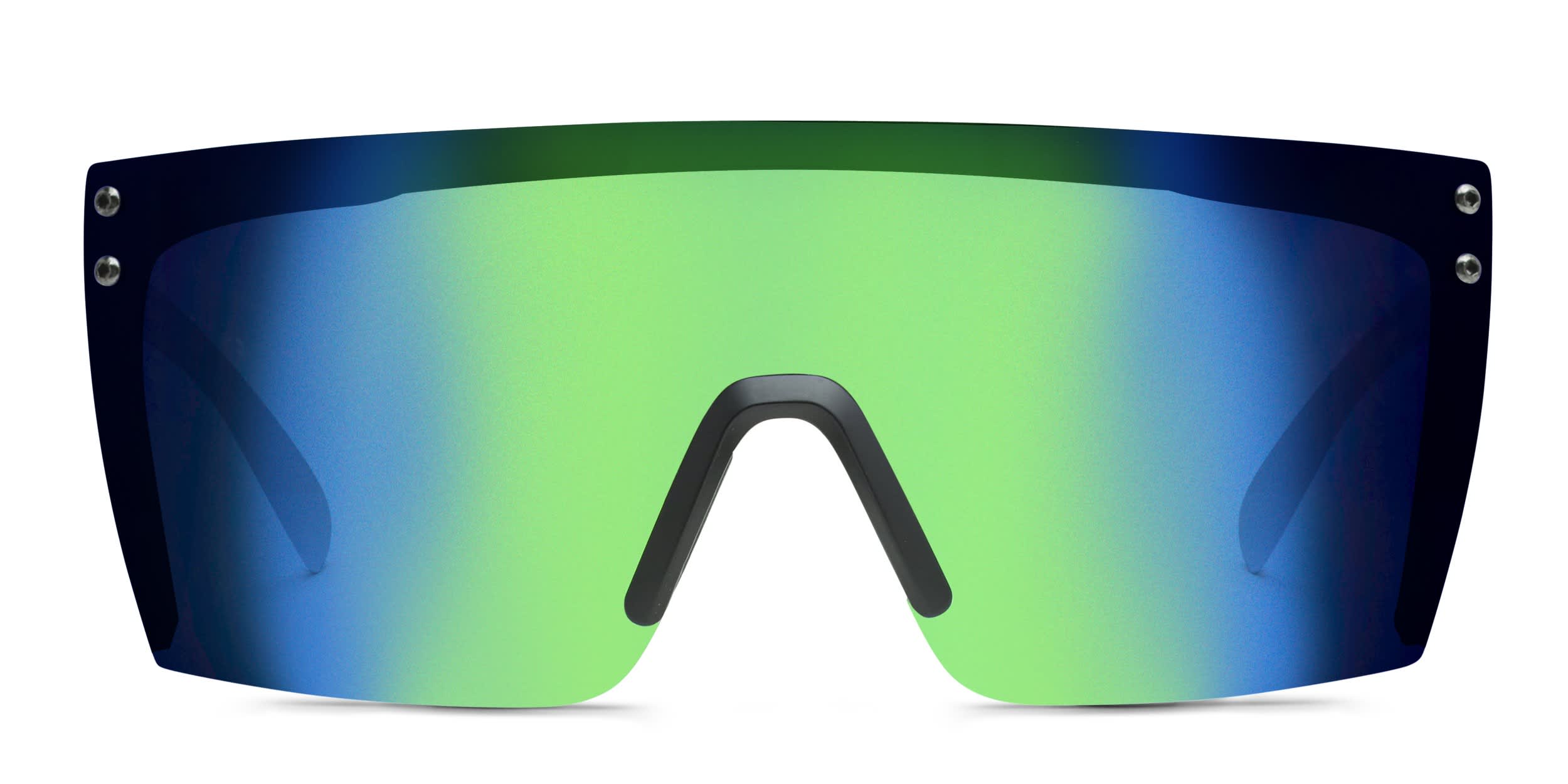 Heat Wave Lazer Face Z87 Green, Black (Non-Rx-able) glasses - Black / Green - Frontal View
