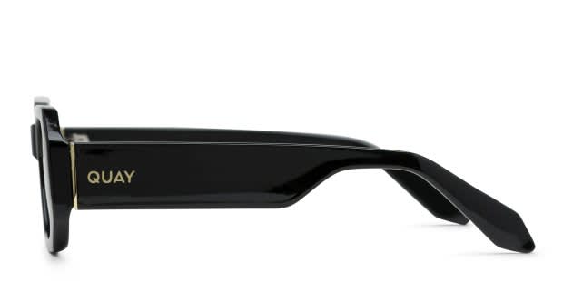 Quay Hyped Up Shiny Black Prescription Sunglasses display picture 1