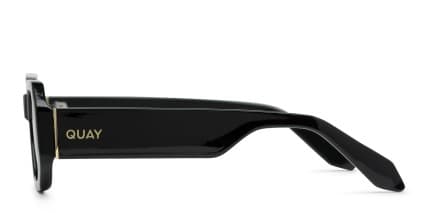 Quay Hyped Up Shiny Black glasses - Shiny Black - Side View