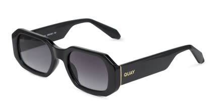 Quay Hyped Up Shiny Black glasses - Shiny Black - Angle View
