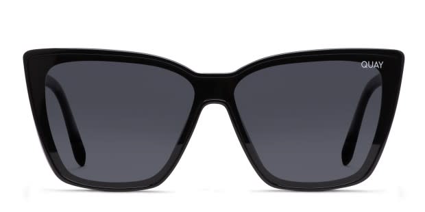 Quay Confidential Shiny Black Sunglasses Online