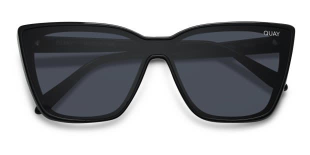 Quay Confidential Shiny Black Sunglasses Online display picture 3
